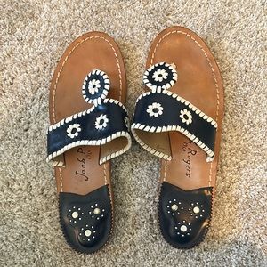Navy Jack Rogers Flat Sandal